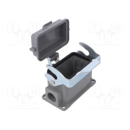 1 pcs x DEGSON ELECTRONICS - D10B-SF-1L-CV-M20 - Enclosure: for HDC connectors, size D10B, with latch, with cover