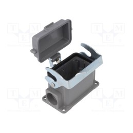 1 pcs x DEGSON ELECTRONICS - D10B-SF-1L-CV-M25 - Enclosure: for HDC connectors, size D10B, with latch, with cover