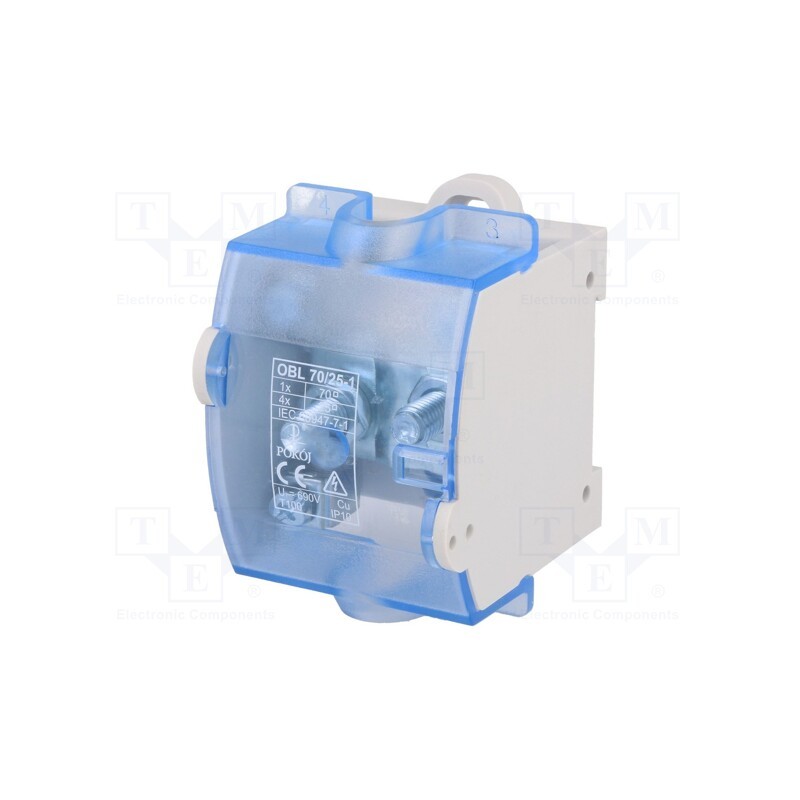 1 pcs x POKu00d3J - A13-6318 - Splice terminal: rail, ways: 1, terminals: 5, grey, screw terminal