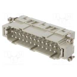 1 pcs x ILME - CSEM 24 - Connector: HDC, contact insert, male, CSE, PIN: 24, 24+PE, 16A, 600V