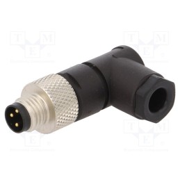 1 pcs x MURR ELEKTRONIK - 7000-08441-0000000 - Connector: M8, male, PIN: 3, angled 90°, for cable, plug, 4A, IP67