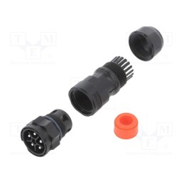 1 pcs x AMPHENOL LTW - DC-05BMMB-QL8SPP - Connector: circular, male, plug, screw terminal, PIN: 5, X-Lok, IP68