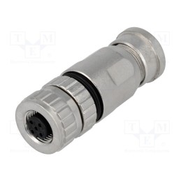 1 pcs x CONEC - SAL-12S-RKC5-S/075 - Plug, M12, PIN: 5, female, A code-DeviceNet / CANopen, for cable