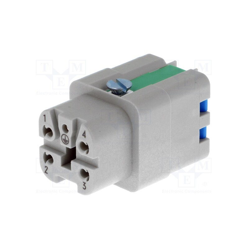 1 pcs x HARTING - 9200042733 - Connector: HDC, contact insert, female, Han® A, PIN: 5, 4+PE, 10A