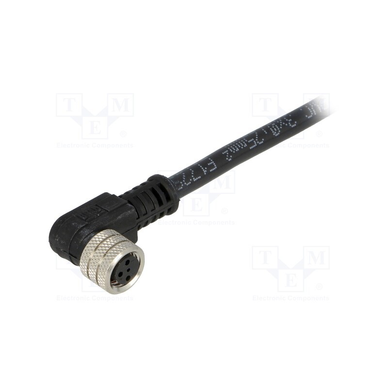 1 pcs x MOLEX - 120027-0092 - Connector: M8, female, PIN: 3, angled 90°, with lead, plug, 3A, IP67