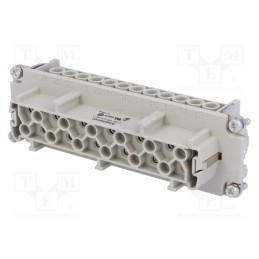 1 pcs x AMPHENOL - C14610B0240021 - Connector: HDC, contact insert, female, C146, PIN: 24, 24+PE, 18A