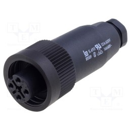 1 pcs x BINDER - 99 4222 00 04 99-4222-00-04 - Connector: circular, plug, 693,RD24, female, PIN: 4, silver plated