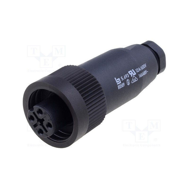 1 pcs x BINDER - 99 4222 00 04 99-4222-00-04 - Connector: circular, plug, 693,RD24, female, PIN: 4, silver plated