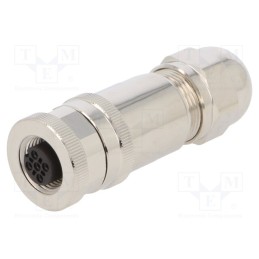 1 pcs x TE Connectivity - T4110012041-000 - Plug, M12, PIN: 4, female, A code-DeviceNet / CANopen, for cable