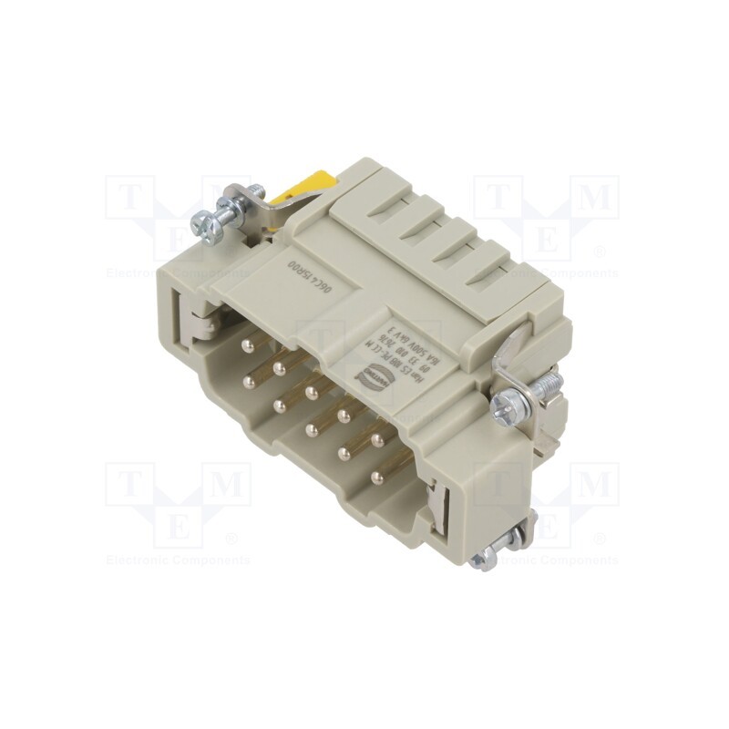 1 pcs x HARTING - 9330102676 - Connector: HDC, contact insert, male, Han® ES, PIN: 10, 10+PE, 16A