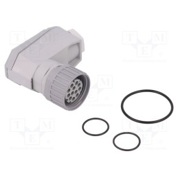 1 pcs x HIRSCHMANN - 932632106 N11R FF - Connector: DIN 43651, plug, NR, female, PIN: 12, w/o contacts, 5A
