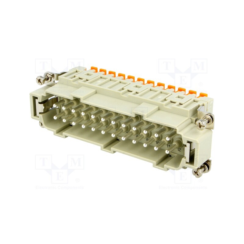 1 pcs x ILME - CSHM 24 - Connector: HDC, contact insert, male, CSH, PIN: 24, 24+PE, 16A, 400V