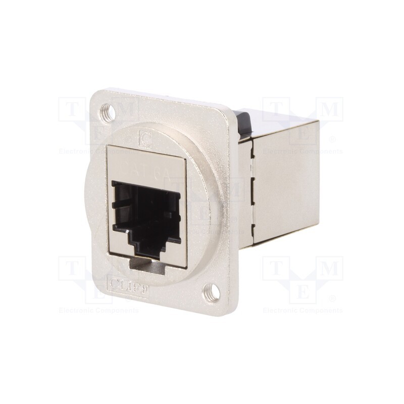 1 pcs x CLIFF - CP30225SM3 - Coupler, FT, Cat: 6a, shielded, Layout: 8p8c, 19x24mm, Mat: metal