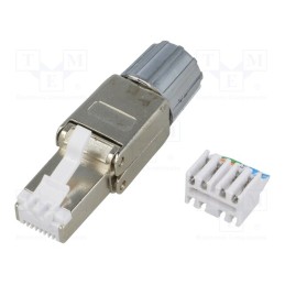 1 pcs x LOGILINK - MP0080 - Plug, RJ45, Cat: Cat 8.1, shielded, Layout: 8p8c, 5÷8.5mm, RJ45 plug