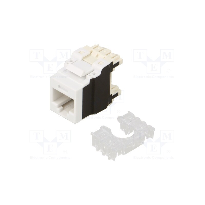 1 pcs x PANDUIT - NK6X88MWH - Socket, RJ45, PIN: 8, Cat: 6a, Layout: 8p8c, 22AWG÷26AWG, white, IDC
