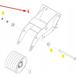 100515469 threshing idler roller bracket