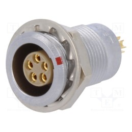 1 pcs x LEMO - EGG.0B.305.CLL - Connector: circular, 0B, socket, female, PIN: 5, soldering, 6.5A