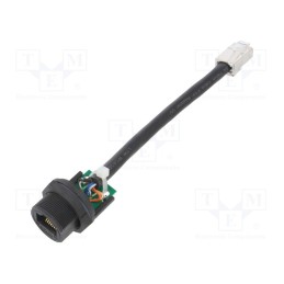 1 pcs x AMPHENOL LTW - RCP-5SPFFP-SCM7B10 - Adapter cable, 0.1m, PIN: 8, Cat: 5e, plastic, Layout: 8p8c, IP67