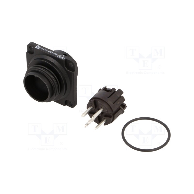 1 pcs x BINDER - 99 0711 00 05 - Connector: circular, 694,RD30, 400V, PIN: 5, socket, male, 20A, IP65