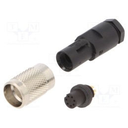 1 pcs x BINDER - 99 0422 00 07 - Connector: M9, plug, female, Plating: gold-plated, 125V, IP67, PIN: 7