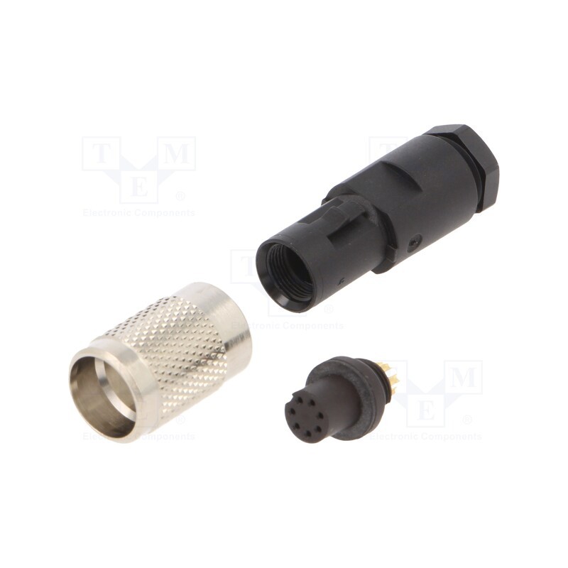 1 pcs x BINDER - 99 0422 00 07 - Connector: M9, plug, female, Plating: gold-plated, 125V, IP67, PIN: 7