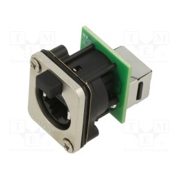 1 pcs x AMPHENOL - RJXS8FD5T - XLRnet, D Type, Ethernet Chassis Mounts with Cap, IP54, IDC