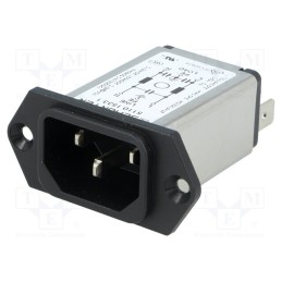 1 pcs x SCHURTER - 5110.1533.1 - Connector: AC supply, socket, male, 15A, 250VAC, IEC 60320, C14 (E)