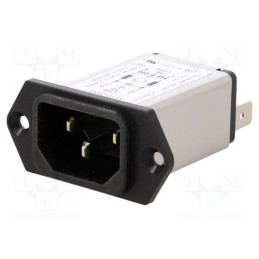 1 pcs x SCHURTER - 5110.0633.1 - Connector: AC supply, socket, male, 6A, 250VAC, IEC 60320, C14 (E)