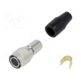 1 pcs x HIROSE - HR10A-10P-10S(73) - Connector: circular, HR10, push-pull, plug, 2A, silver plated, 7mm