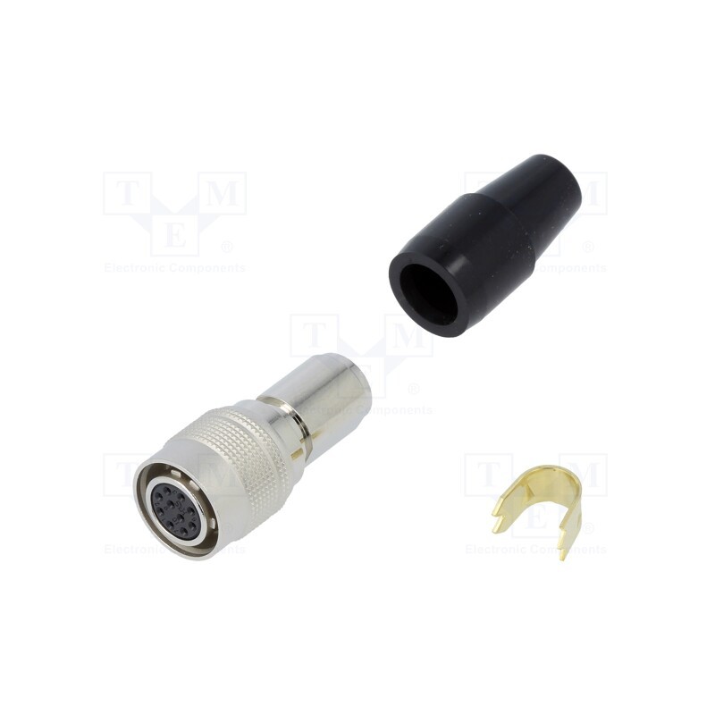 1 pcs x HIROSE - HR10A-10P-10S(73) - Connector: circular, HR10, push-pull, plug, 2A, silver plated, 7mm