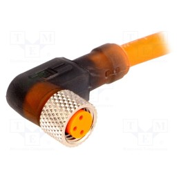 1 pcs x LUMBERG AUTOMATION - 11337 RKMWV/LED A 3-06/5 M - Connector: M8, 5m, female, PIN: 3, angled 90°, plug, PVC