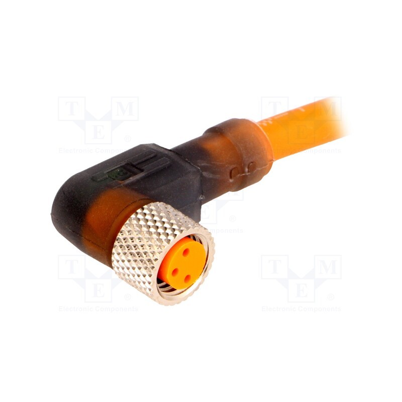 1 pcs x LUMBERG AUTOMATION - 11337 RKMWV/LED A 3-06/5 M - Connector: M8, 5m, female, PIN: 3, angled 90°, plug, PVC