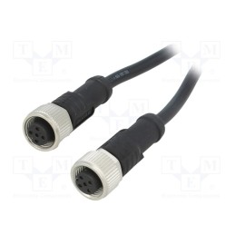 1 pcs x AMPHENOL LTW - M12A05FL-12AFL-SD001 - Cable: for sensors/automation, PIN: 5, M12-M12, 1m, plug, plug, 60V
