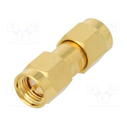 1 pcs x AMPHENOL RF - 132168 - Coupler, SMA male,both sides, straight, 50Ω, PTFE, gold-plated
