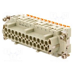 1 pcs x ILME - CSHF 24 - Connector: HDC, contact insert, female, CSH, PIN: 24, 24+PE, 16A