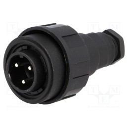 1 pcs x BULGIN - PX0731/P - Connector: circular, plug, male, PIN: 3, Standard Buccaneer®, IP68