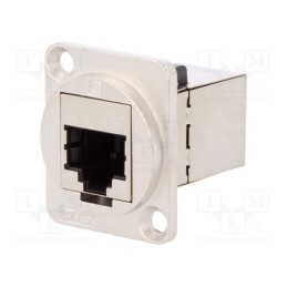 1 pcs x CLIFF - CP30225SM - Coupler, FT, Cat: 6a, shielded, Layout: 8p8c, 19x24mm, Mat: metal