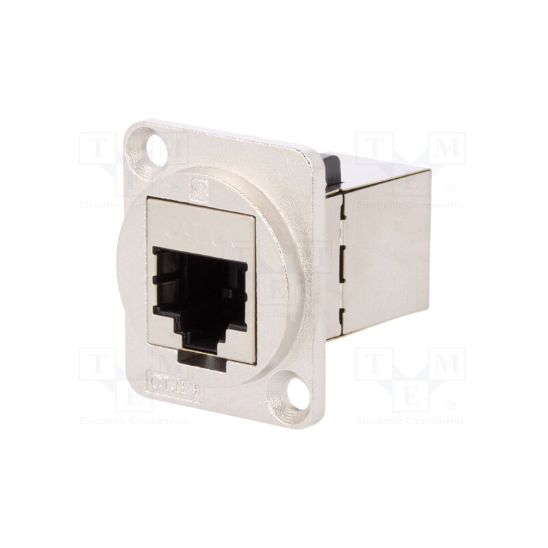 1 pcs x CLIFF - CP30225SM - Coupler, FT, Cat: 6a, shielded, Layout: 8p8c, 19x24mm, Mat: metal