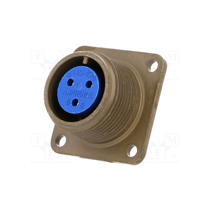 1 pcs x AMPHENOL - 97-3102A-14S-1S - Connector: circular, size 14S, 97, aluminium alloy, olive, socket