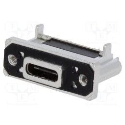 1 pcs x Amphenol Communications Solutions - MUSBR-M5C1-30 - Socket, USB C, THT, PIN: 24, straight, IP67, gold-plated, 5A