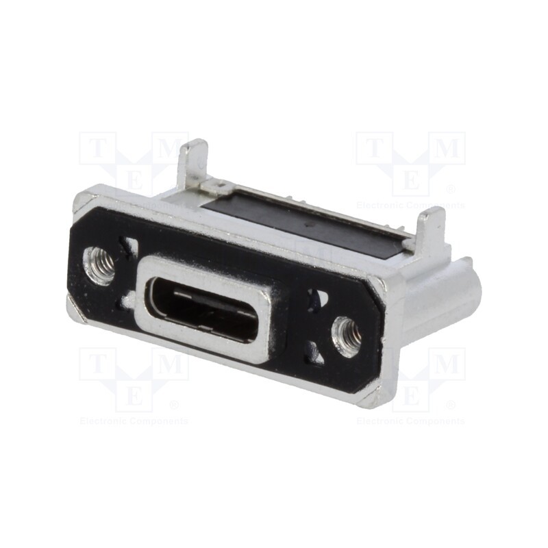 1 pcs x Amphenol Communications Solutions - MUSBR-M5C1-30 - Socket, USB C, THT, PIN: 24, straight, IP67, gold-plated, 5A