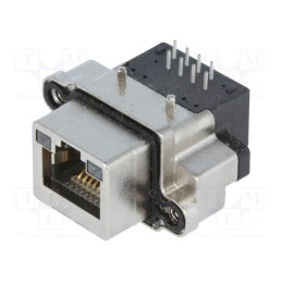1 pcs x Amphenol Communications Solutions - MRJR-5380-01 - Socket, RJ45, IP68, for panel mounting, THT, angled 90°
