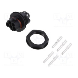 1 pcs x CONNFLY - DS1162-03-5MV6B6 - Connector: AC supply, male, 8mm2, screw terminal, socket, 50A, 500V