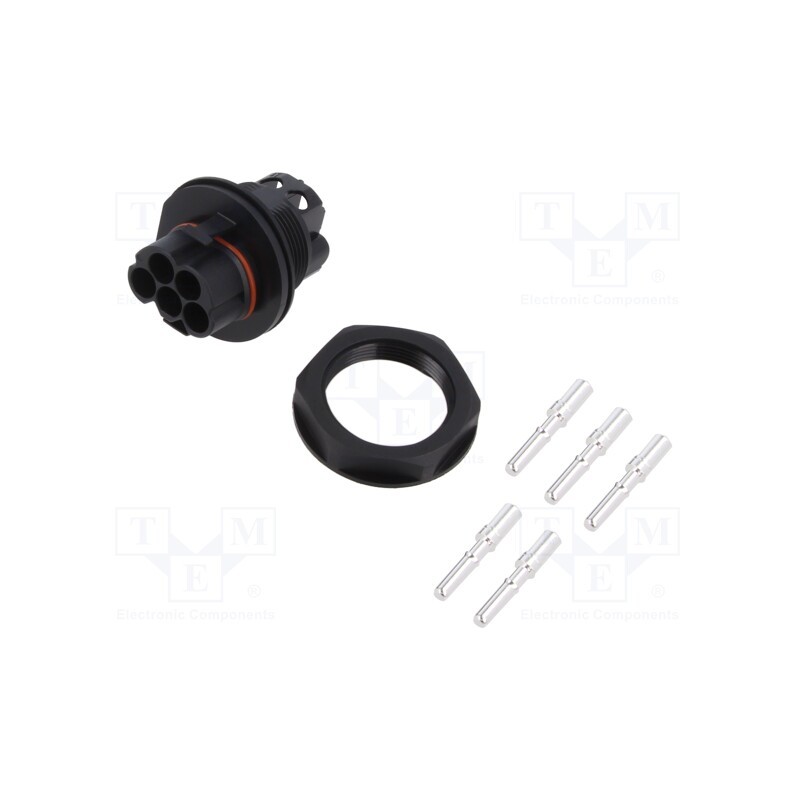 1 pcs x CONNFLY - DS1162-03-5MV6B6 - Connector: AC supply, male, 8mm2, screw terminal, socket, 50A, 500V