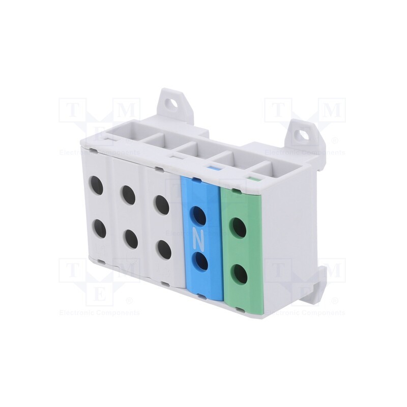 1 pcs x POKu00d3J - B11-31A0 - Splice terminal: rail, 35mm2, ways: 5, terminals: 10, Width: 80mm