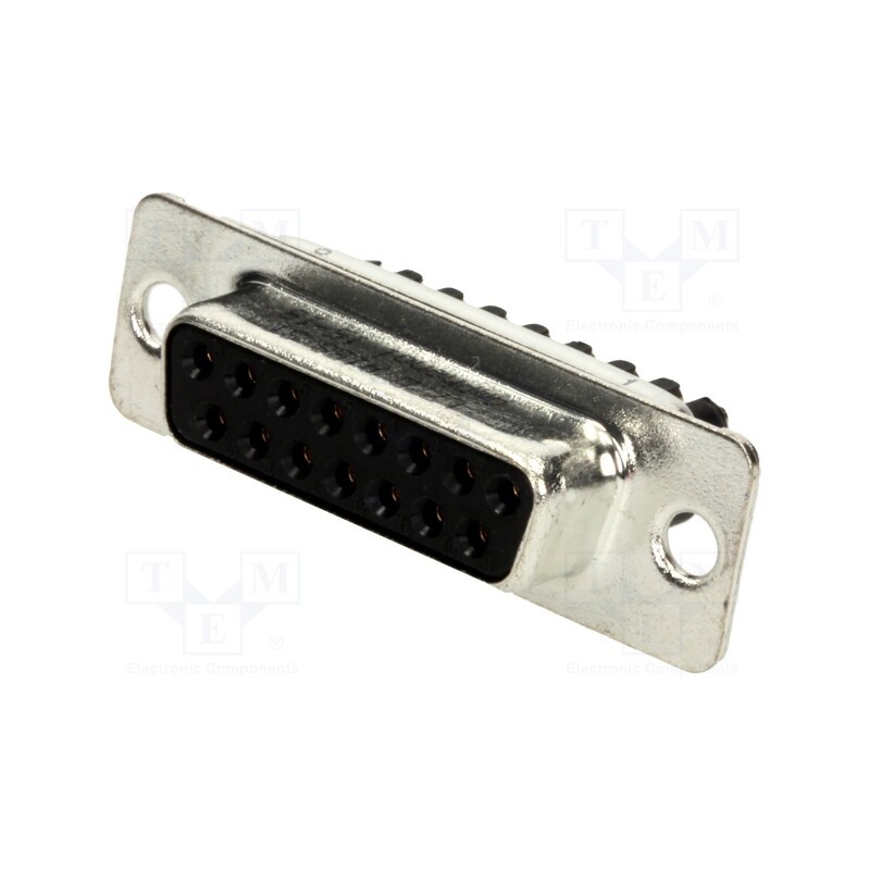 1 pcs x Amphenol Communications Solutions - L77DA15SST - D-Sub, PIN: 15, plug, female, for cable, screw terminal, 7.5A