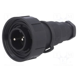 1 pcs x BULGIN - PX0736/P - Connector: circular, plug, male, PIN: 2, Standard Buccaneer®, IP68