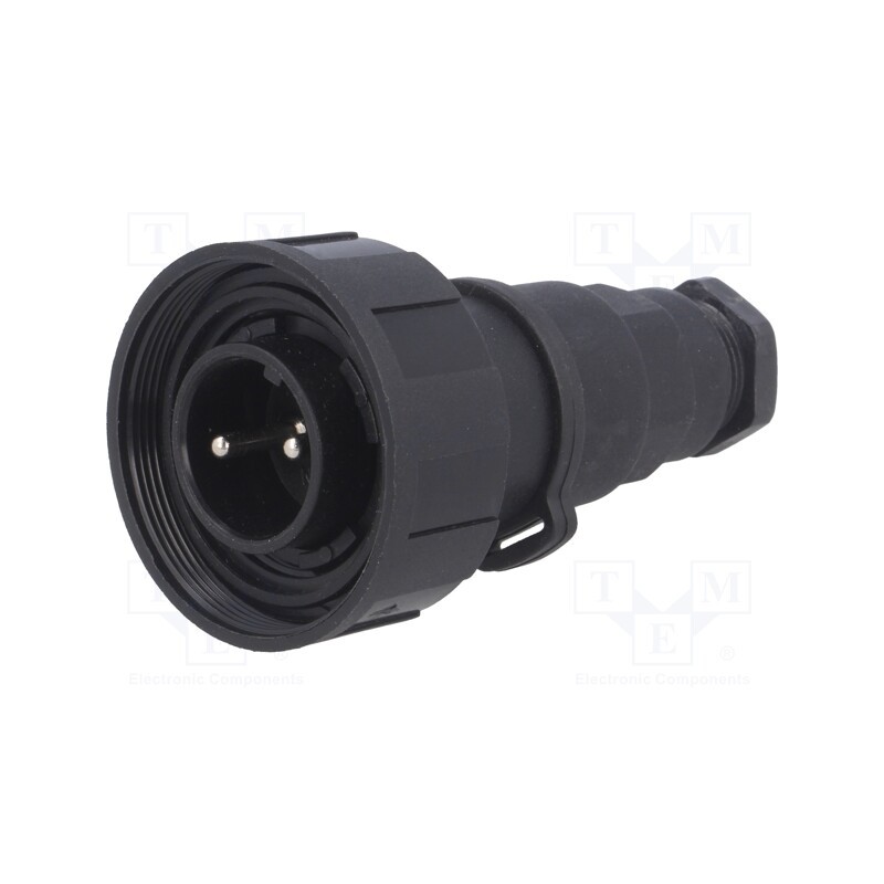 1 pcs x BULGIN - PX0736/P - Connector: circular, plug, male, PIN: 2, Standard Buccaneer®, IP68