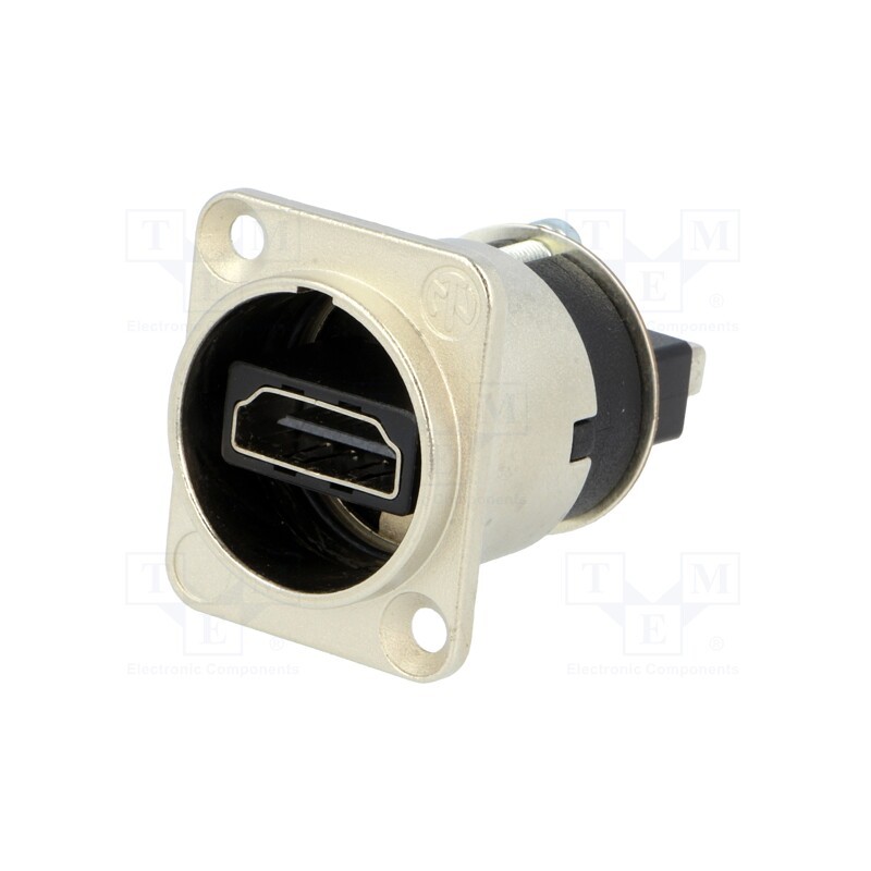 1 pcs x NEUTRIK - NAHDMI-W - Adapter, HDMI socket x2, shielded, gold-plated, Colour: silver