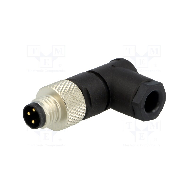 1 pcs x LUMBERG AUTOMATION - 69544 RSMCW 3 - Connector: M8, male, PIN: 3, angled 90°, for cable, plug